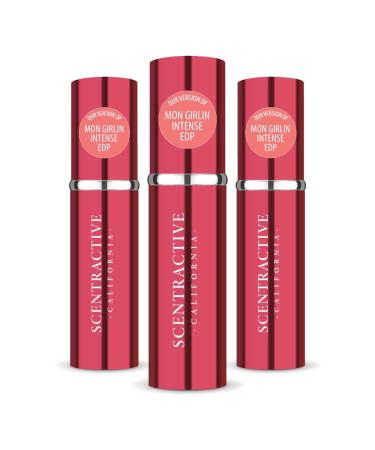 CA Perfume Impression of Mon Girlin Intense EDP For Women Replica Version Fragrance Dupes Concentrated Long Lasting Eau de Parfum Spray Refillable Atomizer Bottle 0.17 Fl Oz/5ml-X3 GRLIN MON GIRLIN INTENSE EDP IMPRESSION 0.51 Fl Oz (Pack of 1)