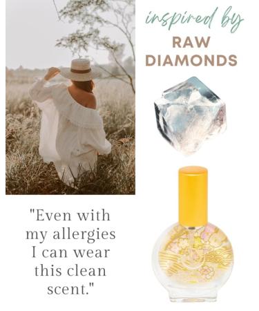 Diamond Organic Mini Perfume Spray by Sage- 1/2 oz Vegan & Cruelty-Free Subtle Scent Sandalwood White Amber Musk Diamond 1/2 oz Mini Eau de Toilette Spray - Buy Online on GoSupps.com