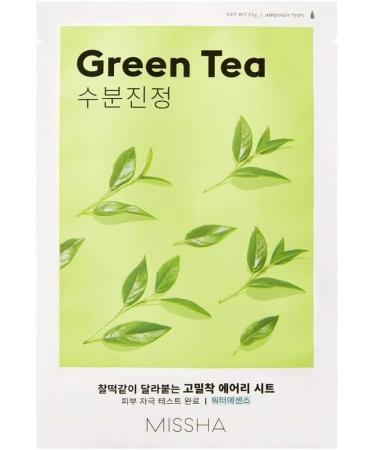 MISSHA Airy Fit Sheet Mask Green Tea green tea cloth mask WATER type dry skin moisture 1 piece - Buy Online on GoSupps.com