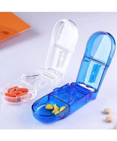 Pill Cutter and Splitter with Dispenser, Accurate Medicine Splitter with Stainless Steel Blade, Cuts Pills, Vitamins, Tablets, Stainless Steel Blade, Colors May Vary 1 PILL CUTTER