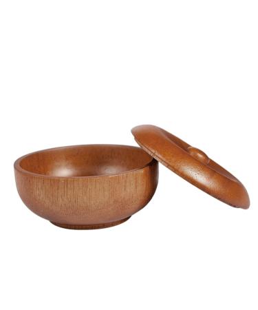 Minkissy 1stk Razer Shaving shaving soap shell from bamboo hairdresser bowl suit for men men's suit shaving bowl with lid shaving foam shell face shaving brush suite adjust man