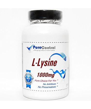L-Lysine 1000mg // 100 Capsules // Pure // by PureControl Supplements