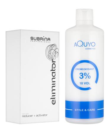 Eliminator Hair colors remover + cream oxide developer 3% 500ml |Color remover to remove artificial color pigments made of colored hair |Color remover without parabens paraffins and bleaching agent eliminator + 3% 500ml