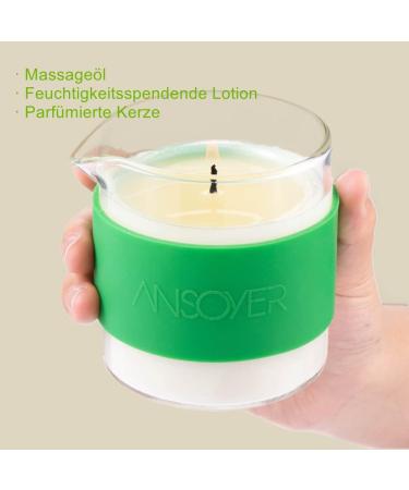 ANSOYER Vanilla Massage Candle 200g - Luxurious Aromatherapy for Relaxation & Wellness - Buy Online on GoSupps.com
