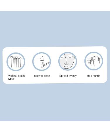 Silicone Brush Applicator Kit Evenly Distributed Silicone Brush Set for Travel (White) - Buy Online on GoSupps.com
