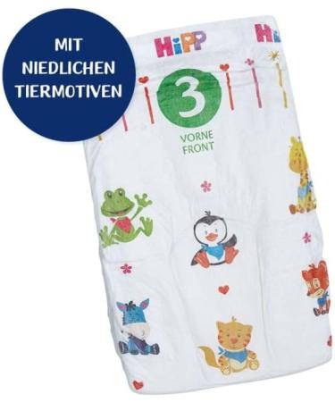 HiPP Babysanft Midi 3 Diapers - Pack of 3 (108 Pieces) | Eco-Friendly Comfortable & International Shipping - Buy Online on GoSupps.com