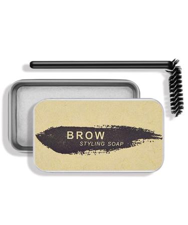 Eyebrow Soap Kit, 4D Brows Gel Long Lasting Eyebrow Setting Gel Waterproof Eyebrow Makeup Balm Pomade Cosmetics (0.7 Ounce (Pack of 1)) A (Pack of 1)