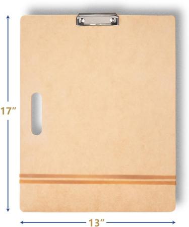 Falling in Art 13x17 Sketch Board - Portable Drawing Tote Board with Sturdy Clip and Rubber Bands for Artists - Ideal for Classroom and Studio Use - Buy Online on GoSupps.com