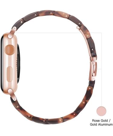 Art Tortoise Shell Resin Apple Watch Band - Compatible with Apple Watch Series 8/7/SE/6/5/4/3/2/1, 38mm/40mm/41mm - Buy Online on GoSupps.com