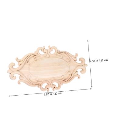 GRIRIW Door Appliques 1pc Onlay Applique Decor Walls Carved Ornamental Wood Frames Wood Applique Dressing Table Modeling - Buy Online on GoSupps.com
