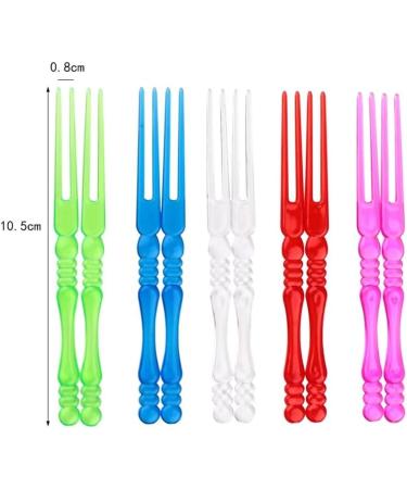 New 2024 50Pcs Transparent Disposable Plastic Food Forks Multicolor Mooncake Cake Dessert Fork Kitchen Tableware Event Party Supplies Template DIY Greeting Card Handmade - Buy Online on GoSupps.com