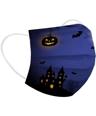 3 Ply Disposable_Face_Mask with Halloween Cute Pattern Design Comfortable Covers Suitable For Adults Outdoor Use Protection - Buy Online on GoSupps.com