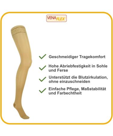 Venaflex Thigh High Compression Stockings | Extra Fine Class 3 Closed Toe for Men & Women - International Shipping Available - Buy Online on GoSupps.com