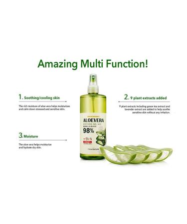 BC233 Aloe Vera 98% Moisture Soothing Gel Mist - Hydrating Spray (13.5 fl oz) | FROMNATURE - International Shipping Available - Buy Online on GoSupps.com
