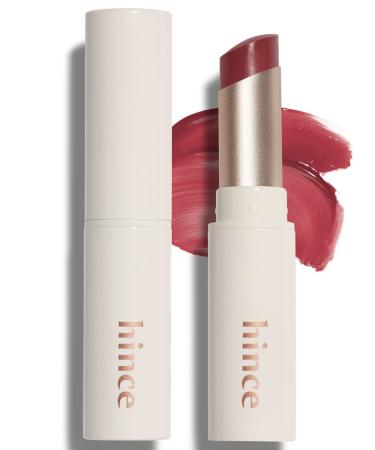 HINCE Mood Enhancer Lip Glow  Moisturizing Lip Balm with Shea Butter & Sweet Almond  Non-Sticky and Long-lasting Tinted Lip Tint with Buttery Balm Texture for Neutral Color 0.2oz. (DEAR ROSE)