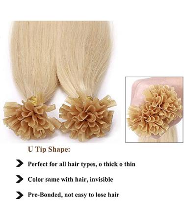 SEGO SONNGING Extensions | 100g Remy Human Hair U-Tip Extensions - Light Blond #613 (20/50cm) - Premium Quality Keratin Hair Extensions - Buy Online on GoSupps.com