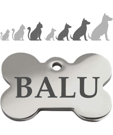 Iberiagifts - Personalized Stainless Steel Dog Bone with Engraving for Medium to Large Dogs & Cats | Custom Pet Badge - Buy Online on GoSupps.com