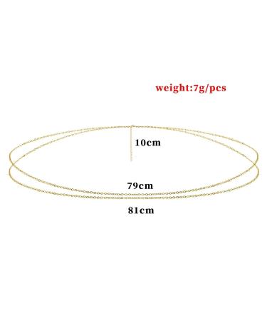 Boho Gold Layered Belly Chain for Women - Summer Bikini Body Jewelry & Nightclub Accessory - Buy Online on GoSupps.com
