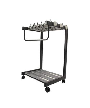 12 Heads 18 Heads Luxurious Umbrella Stand with Lock Space for Hospitals Very Safe Banks Black Iron Frame Storage Rack for White Tube Small Y0S0J1 (Color : Small Size : One Size)