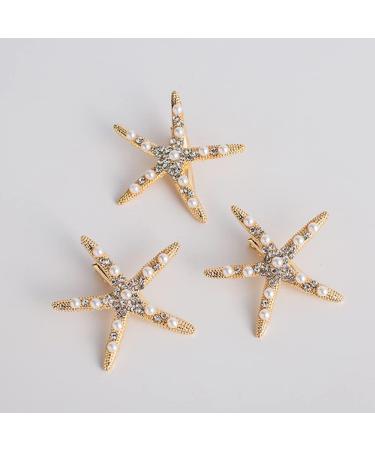 WANLIAN 3 Pieces Jewelry Starfish Hair Clip Bridal Flower Girl Accessory Clip Bridal Wedding Tiara For Party Wedding Celebration Show - Buy Online on GoSupps.com