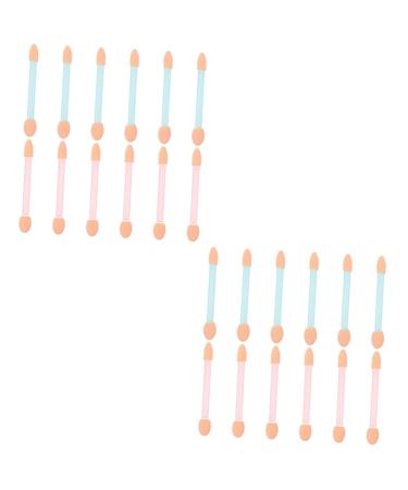 MAGICLULU 48 Pcs Eyeshadow Stick Eyeshadow Sponge Brush Women Eyeshadow Brush Applicator Cosmetic Miss Make up