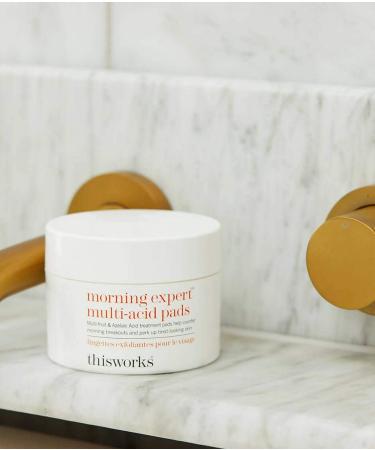 Morning Expert Multi-Acid Pads - Exfoliating Face Pads Enriched with Witch Hazel, AHAs, and Vitamin B3 - 60 Pads - Buy Online on GoSupps.com