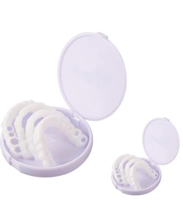 Mxrfactory teeth prosthesis Temporary cosmetic silicone top below snap on prosthesis cover smile veneers teeth instant tooth repair kit care oral whitening prostheses portable men and women 7 pairs