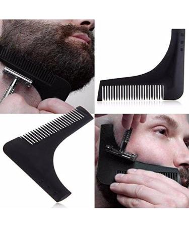 BoGoo Beard Shaping Tool for Men - Stylish Shaper & Styler with Comb for Perfect Symmetry Lines - Neckline & Cheekline Template - Buy Online on GoSupps.com