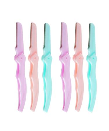Fomiyes eyebrows razor for women 6PC's eyebrow razor trimmer roar razor shavering eyebrow razor shaper shaper shaper facial hair remover