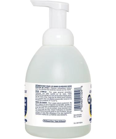 zytec Germ Buster Alcohol-Free Foam Hand Sanitizer Clear 18.6 fl. Oz. white - Buy Online on GoSupps.com