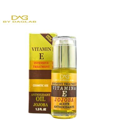 Vitamin E Oil (1.3 Fl Oz) - Intensive Cosmetic Treatment with Jojoba Aloe Vera Argan & Glycerin | Buy Internationally - Buy Online on GoSupps.com