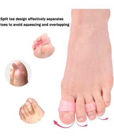 Soft Gel Toe Separators - 2 Pairs for Toe Alignment & Pain Relief (White) - Buy Online on GoSupps.com