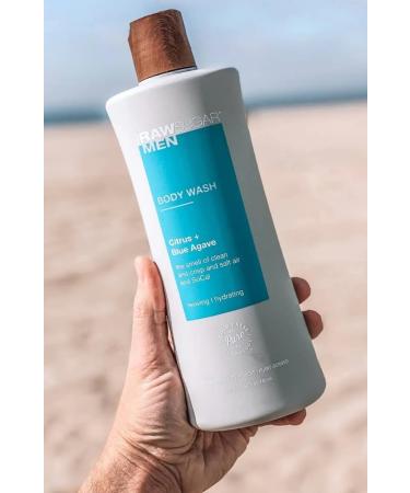 Raw Sugar Men's Body Wash - Citrus + Blue Agave 25oz | Natural & Refreshing | International Shipping - Buy Online on GoSupps.com