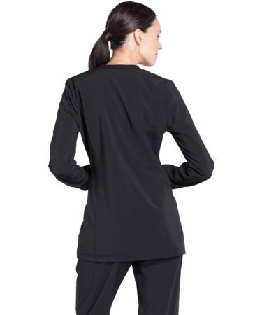Cherokee Infinity CK370A XL Black Zip Front Women's Scrub Jacket | 4-Way Stretch, Lightweight, Superior Performance & Comfort - Buy Online on GoSupps.com
