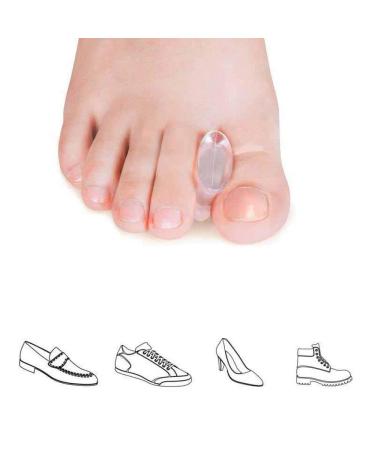 FXJ 2PCS Toe Separator Aligner Device Pad Toe Pad Protector Silicone Thumb Valgus Corrector Foot Bunion Finger Toe Straighteners for Curled Toes