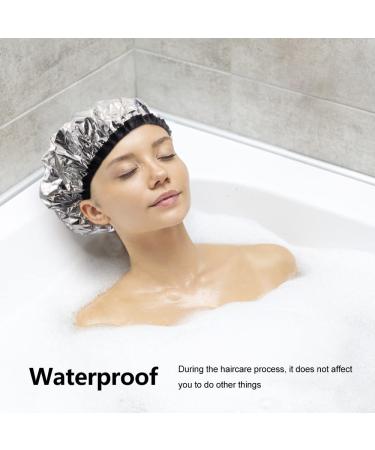 2 Pack Aluminum Foil Conditioning Caps for Hot Oil Treatment - Reusable Hair Processing Caps for Dyeing, Home, and Salon Use - Buy Online on GoSupps.com