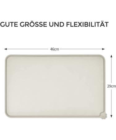AOKLANT Non-Slip Pet Bowl Mat - Waterproof Cat Dog Food Mat - 18.5 x 11.5 Beige - Multiple Colors - Buy Online on GoSupps.com