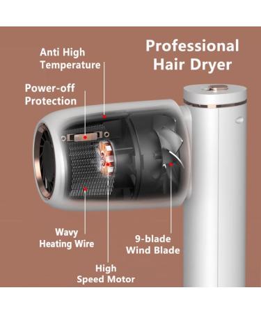 Cordless HairDryers Travel Hair Dryer Portable Professional Hairdryer with Constant Temperature Technology - Buy Online on GoSupps.com
