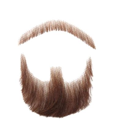Fake Mustache Face Beard for Adults Realistic Makeup Costume Lace Man Beards Brown for Halloween Costumes