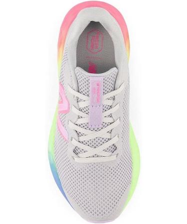 New Balance Fresh Foam Arishi V4 Big Kid Running Shoe - 4 Wide, Light Aluminum/Cyber Lilac/Neon Pink - Ages 8-12 - Buy Online on GoSupps.com
