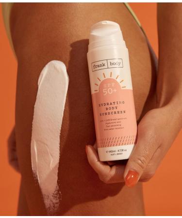 Frank Body SPF50+ Hydrating Sunscreen | Vegan Cruelty-Free | Broad Spectrum UVA & UVB Protection | Oxybenzone-Free | Hyaluronic Acid Vitamin E Aloe Vera - 4.73 fl oz - Buy Online on GoSupps.com