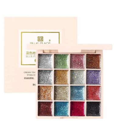 16 Colors Glitter Gel Nail Polish Solid Gel Polish Shiny Black Silver Pink Blue Purple Gel Polish Kit UV LED Soak Off Nail Gel - (Color: 6)