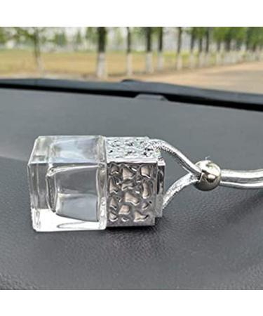 Fcuajdkq Perfume Bottle Pendant Hollow Square Glass Sub-Bottle for Car Bedroom Bathroom Decoration Black - Buy Online on GoSupps.com