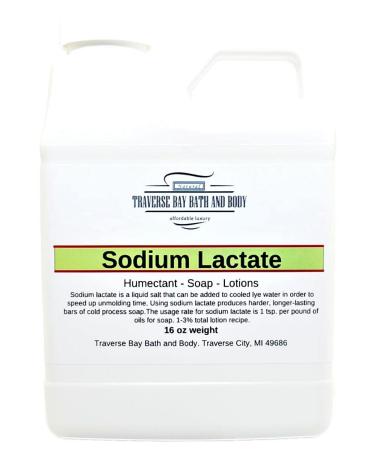 Sodium Lactate, 16 Oz, Safety Sealed Container. 60% Concentration USP Natural Preservative Made in The USA