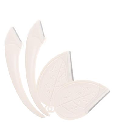 COOPHYA 4 piece of face hair removal for women razor for women on the face of painless eyebrow cutter eyebrow hair remover ABS Miss eyebrow comb eyebrow shears