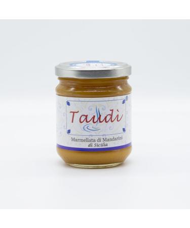 Taud Conserve Marmelade De Mandarines Siciliennes Artisanale 72% De Fruit Pur Sans Additifs Saveur Authentique Du Soleil Sicilien Naturelle & Exquise En Pot De Verre Premium 200g