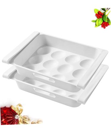 UKCOCO 4 pcs Multi-purpose Household Egg Storage White Case Drawer Type Container Home Refrigerator Fridge Whitex2pcs 26x18cmx2pcs - Buy Online on GoSupps.com