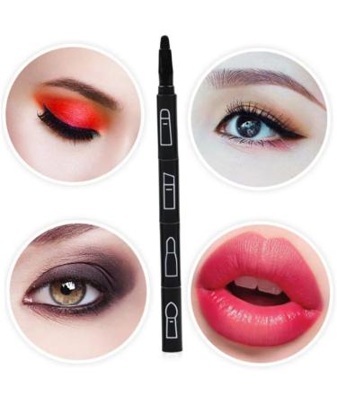 1PC 4 In 1 Premium Detachable Brush Multi-Sections Cosmetic Makeup Brush Lip Brush Eyeshadow Brush Eyebrow Brush Portable Travel Makeup Brush Kit(Black) retractable makeup brush - Buy Online on GoSupps.com