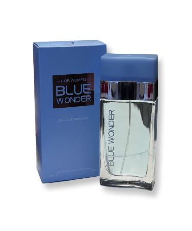 BLUE WONDER For Women Eau de Parfum - Top Notes of Sicilian Lemon Cedar and Bluebell - 3.4 Fl Oz
