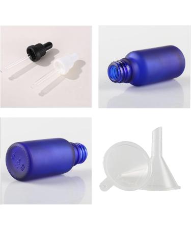 Zeoabsy 12-Pack 20ml Frosted Blue Glass Pipette Bottles - Essential Oils & Aromatherapy Drip Bottles with White Lock Ring - Buy Online on GoSupps.com